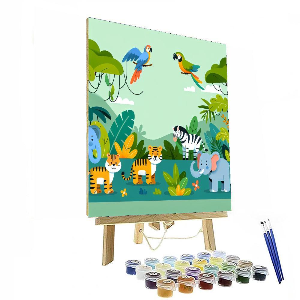 Giggly Jungle Safari Painting Number Kit