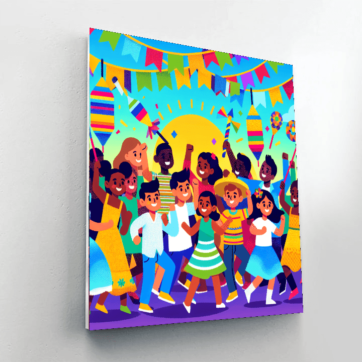Joyful Fiesta Celebration Painting Number Kit