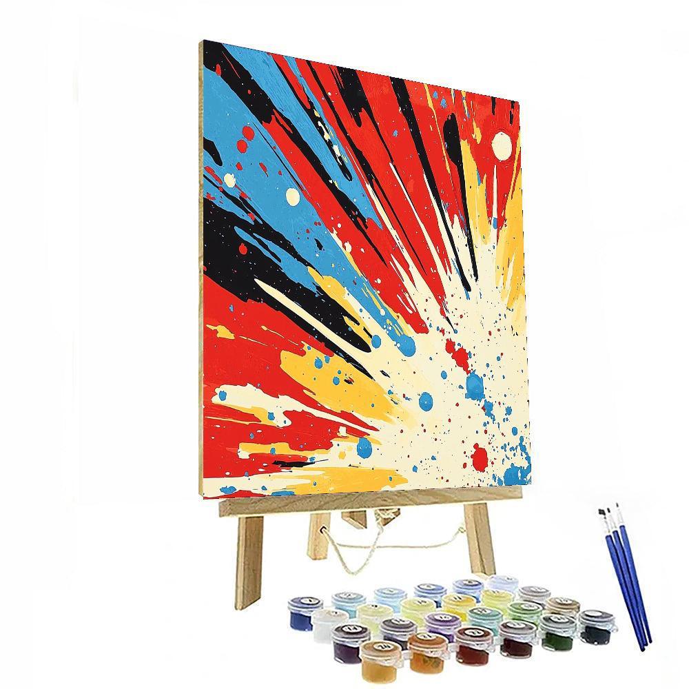 Jackson Pollock Inspired Radiant Burst  Painting By Numbers Kit