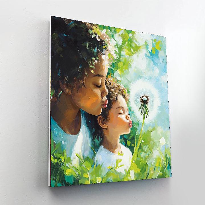 Dandelion Wishes Number Painting