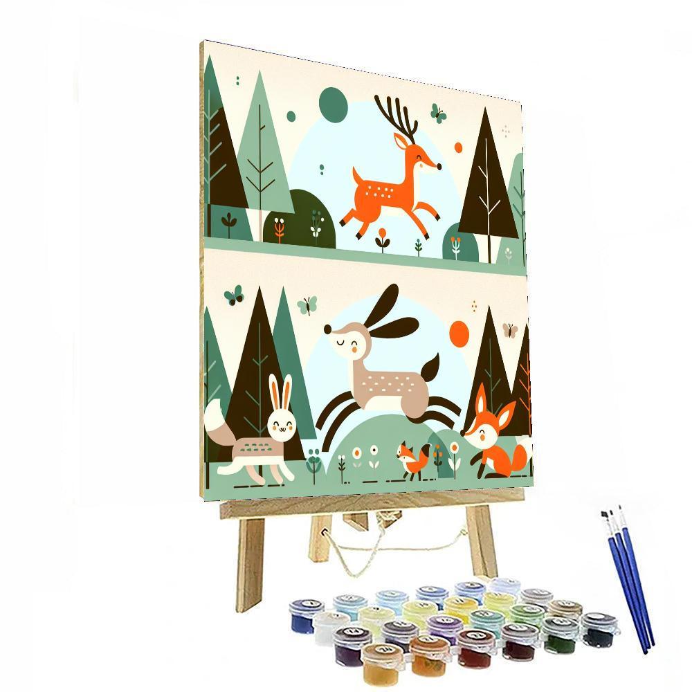 Charming Woodland Parade Numbered Painting Kits