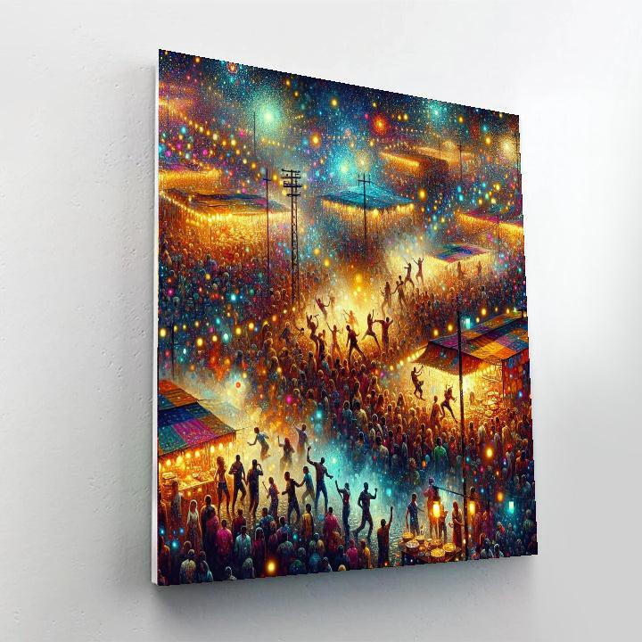 Glittering Night Festival Painting Number Kit