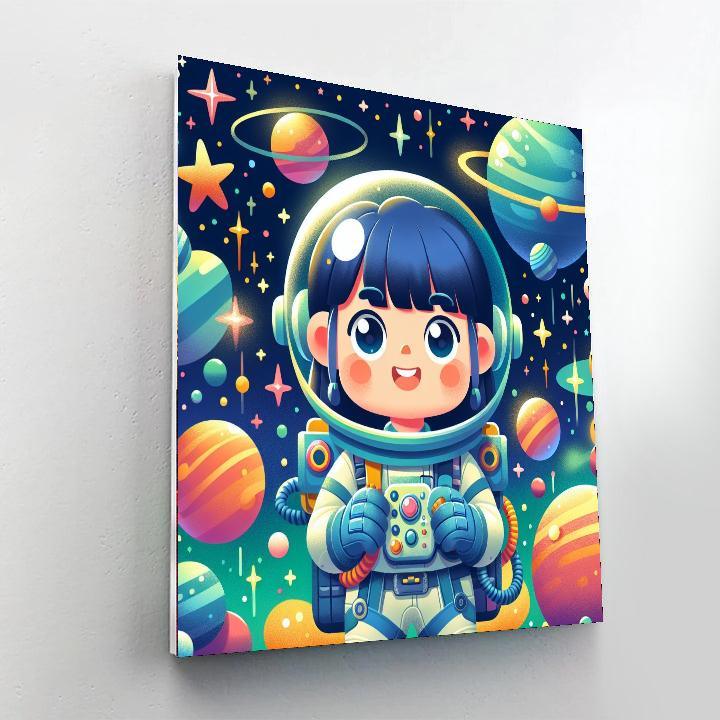 Futuristic Space Mission Numbered Painting Kits