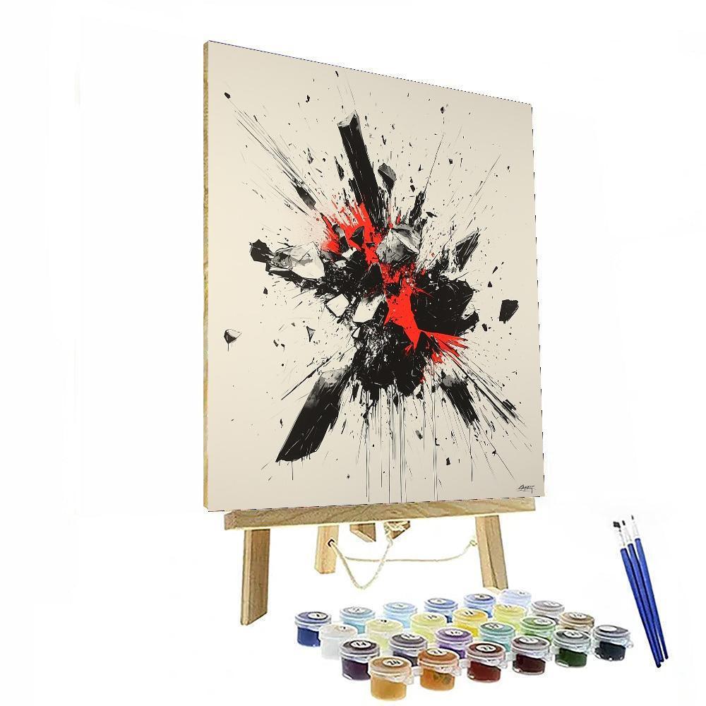 Banksy Inspired Fragmented Ideals  Paint By Numbers Kits