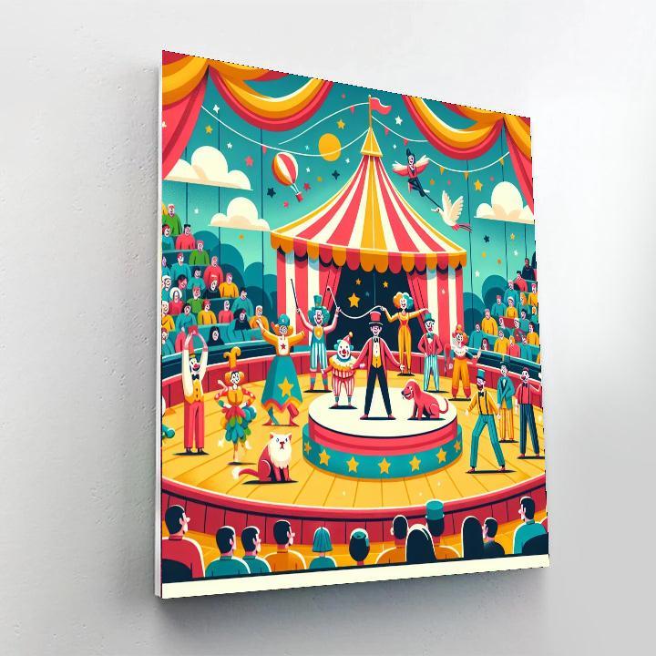 Circus Performer Extravaganza Painting By Numbers Kit