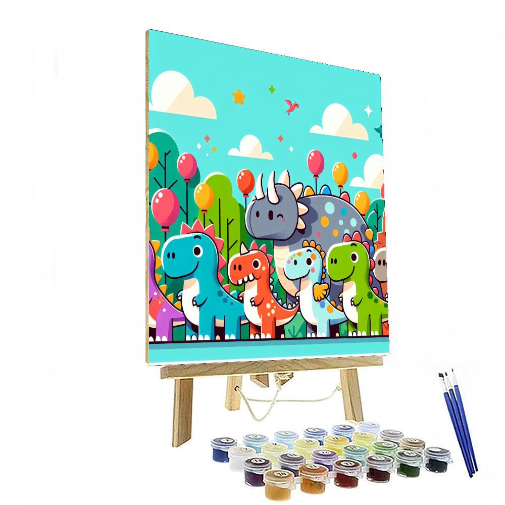 Dazzling Dino Parade Paint By Numbers Kits