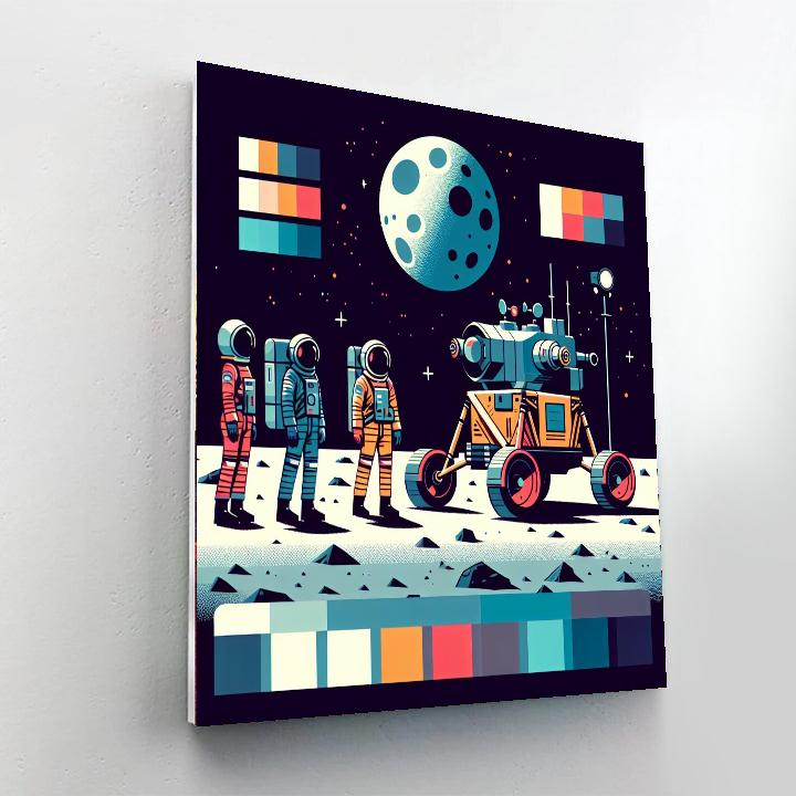 Moon Rover Mission DIY Paint By Numbers
