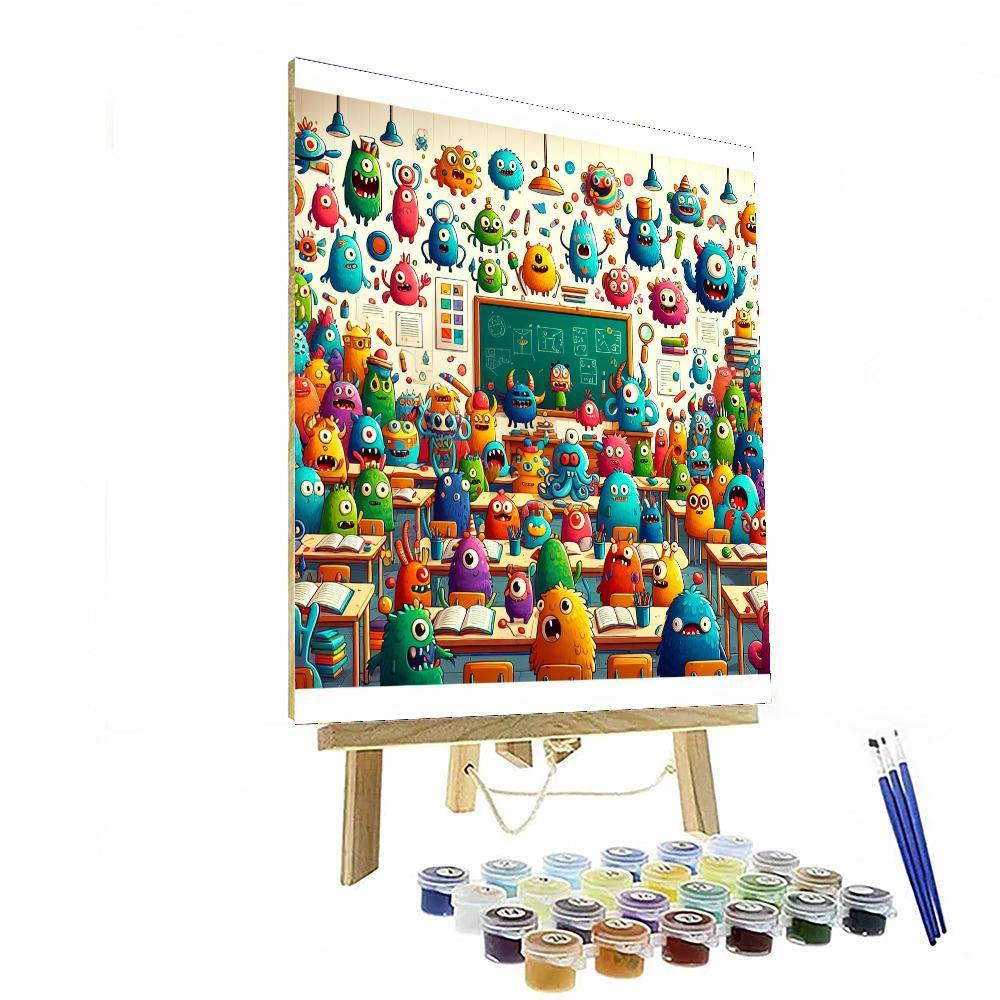 Silly Monster School Paint By Numbers Kits