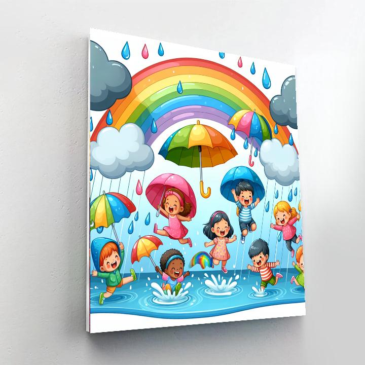 Happy Rainy Day Paint By Color