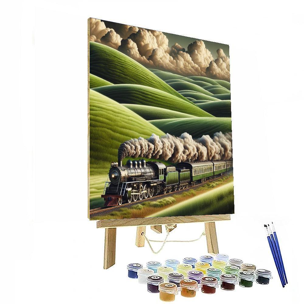 Vintage Train Excursion Number Painting