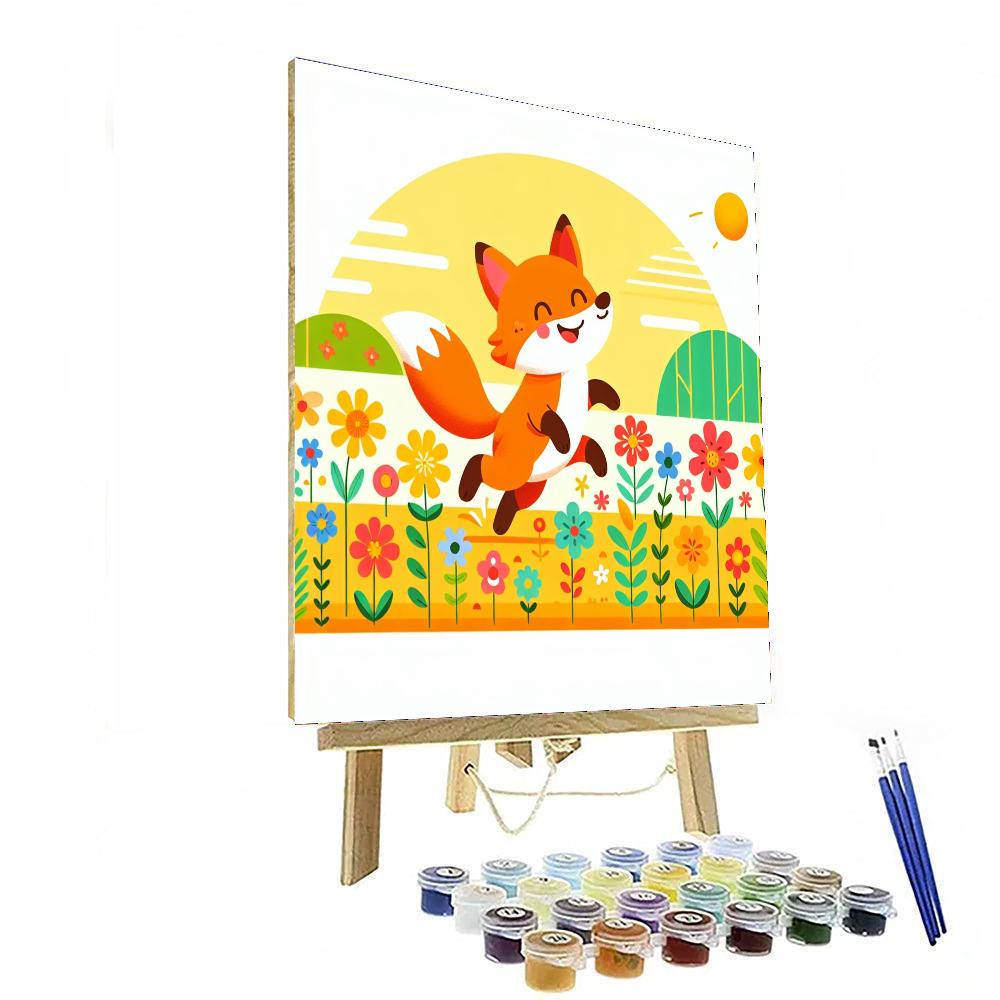 Fluffy Fox Cub Numbered Painting Kits