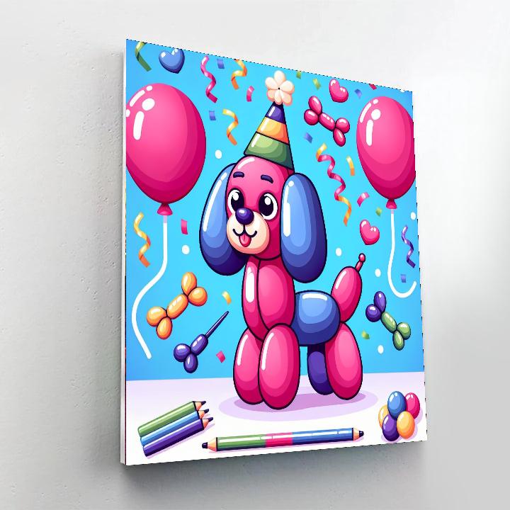 Adventurous Balloon Animal Paint By Numbers Art