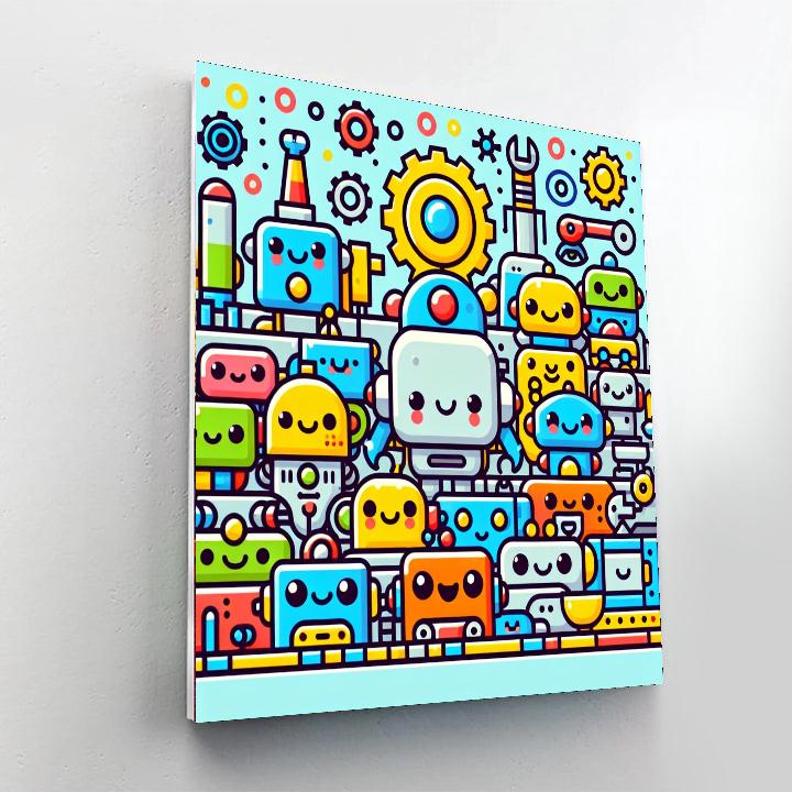 The Friendly Robot Factory DIY Paint By Numbers