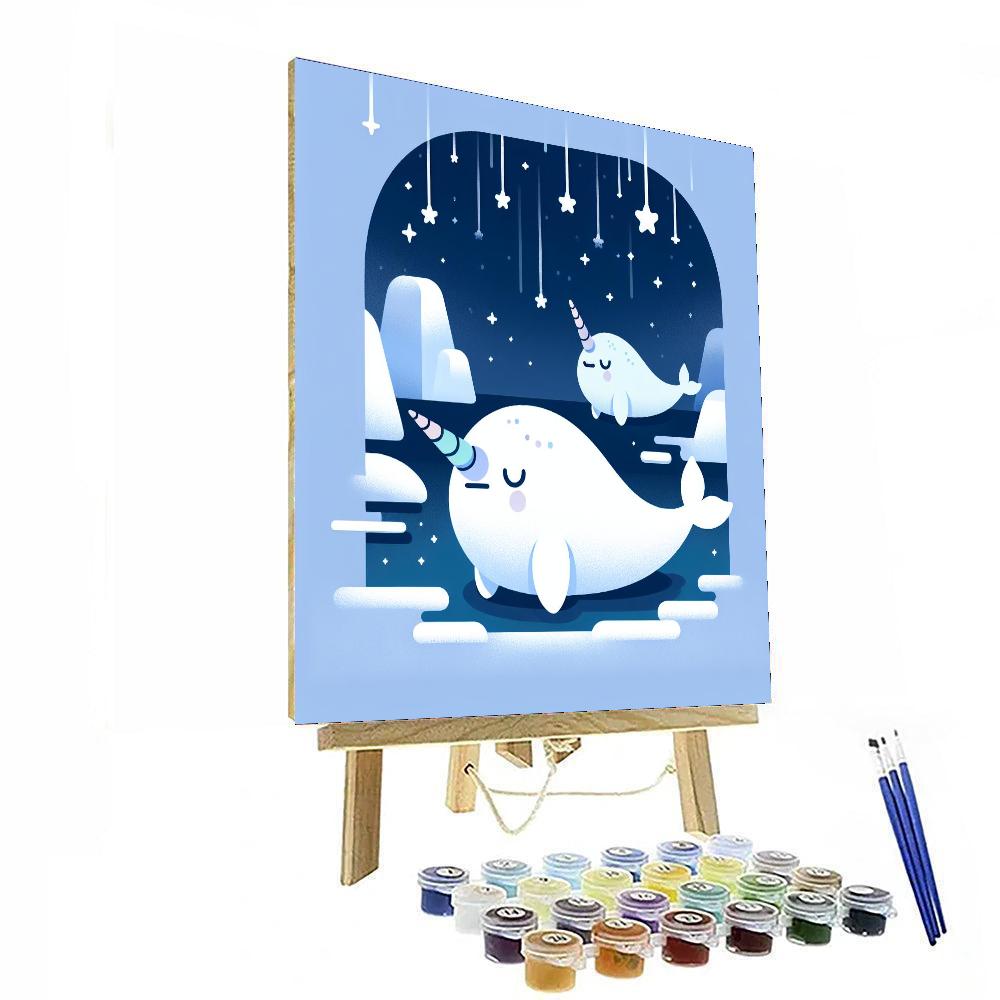 Starry Night Narwhals Numbered Painting Kits
