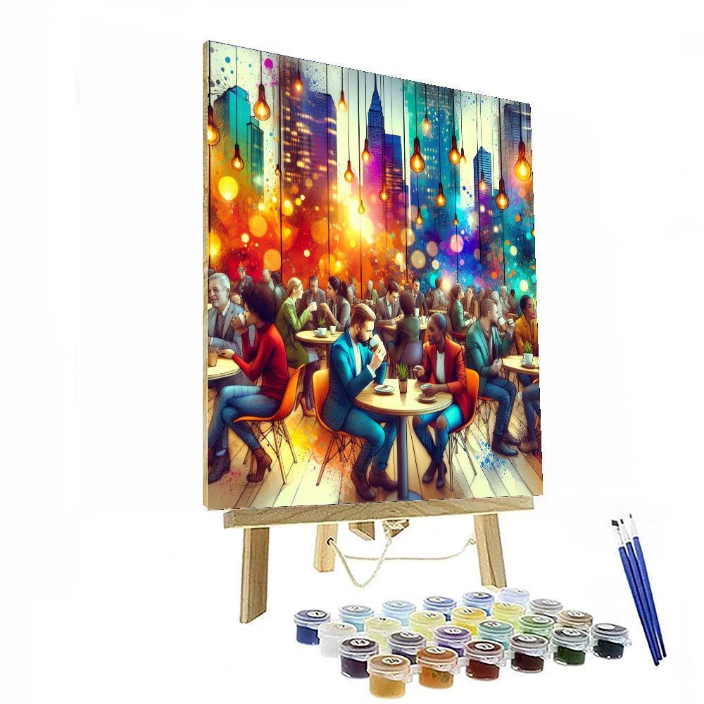 Chic Urban Cafe Painting Number Kit
