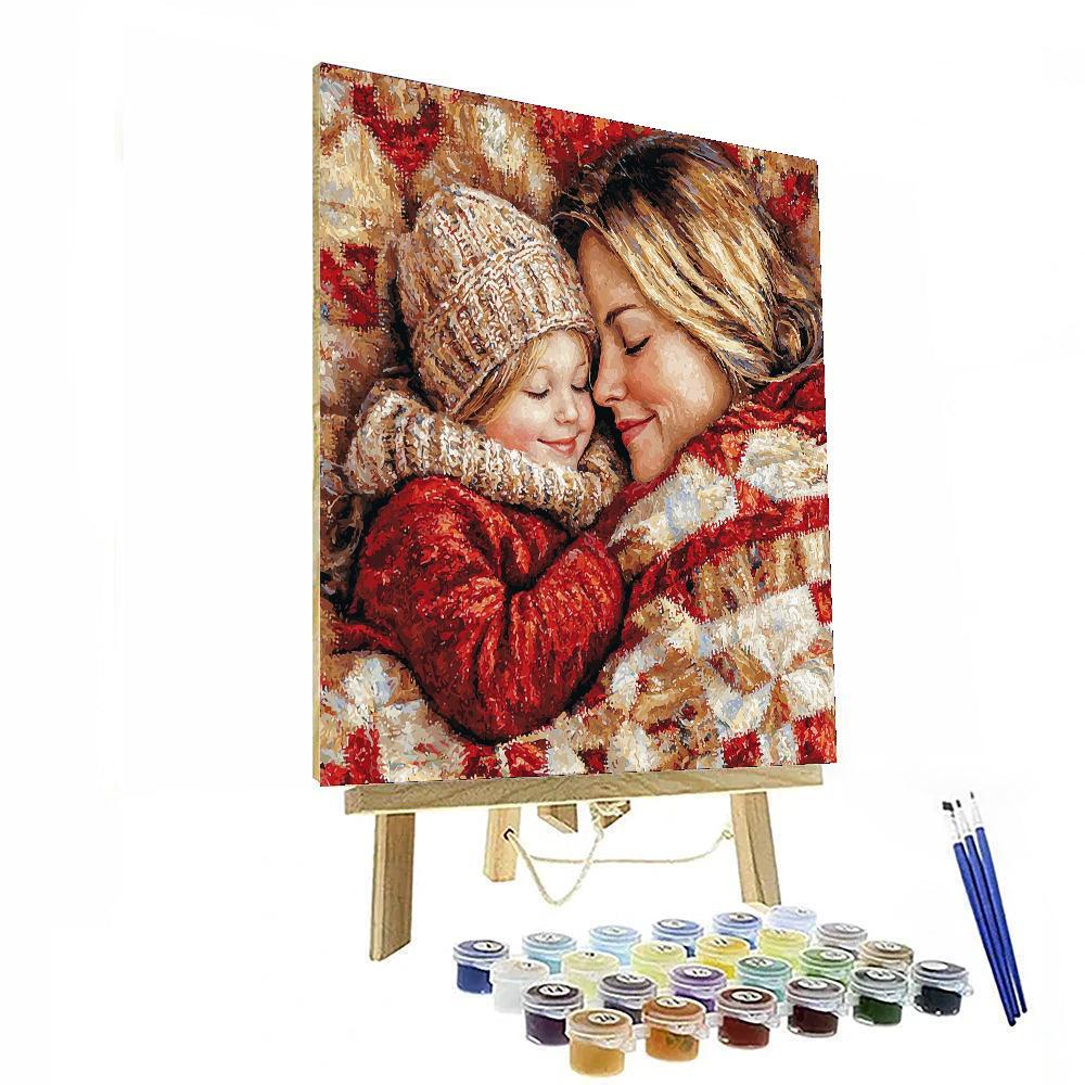 Mother's Cozy Quilt DIY Paint By Numbers