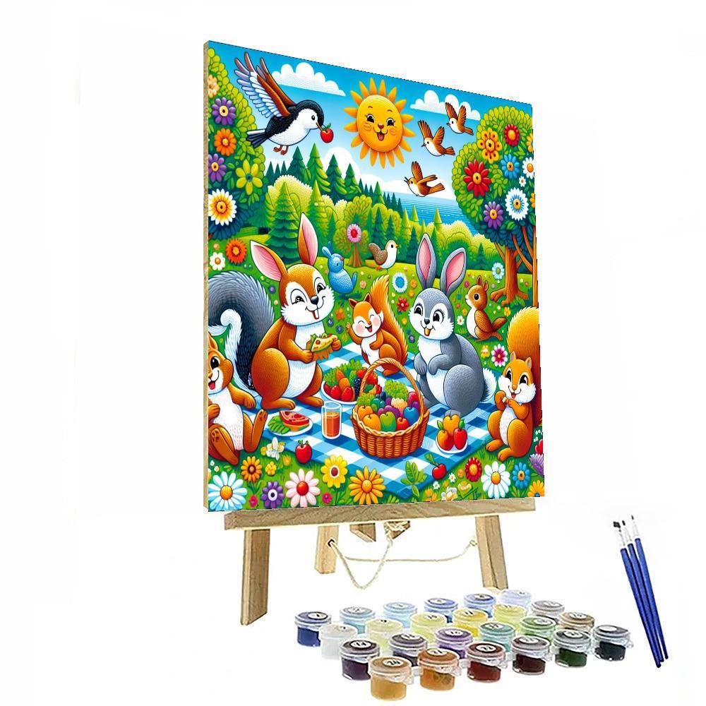 Cuddly Critters' Picnic Paint By Color
