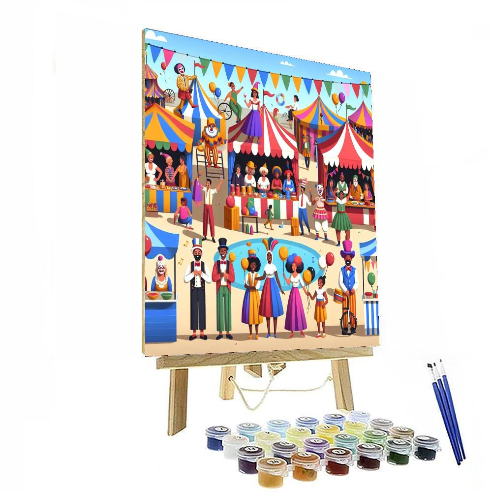 Merry Market Carnival Painting By Numbers Kit