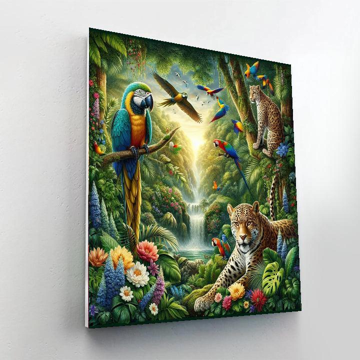 Exotic Wildlife Paradise Numbered Painting Kits