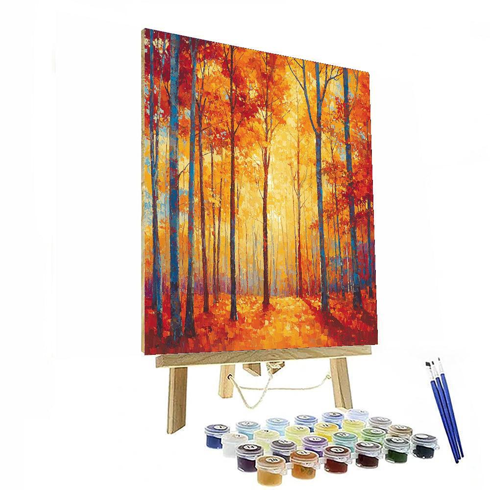 Georges Seurat Inspired Autumn Reverie Dreamscape  Numbered Painting Kits
