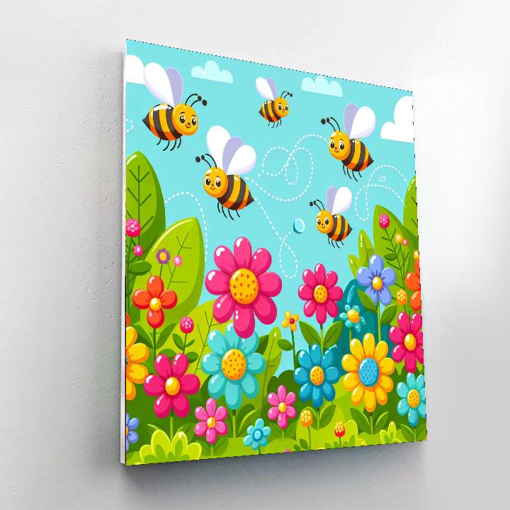 Busy Bee's Flower Garden Paint By Numbers
