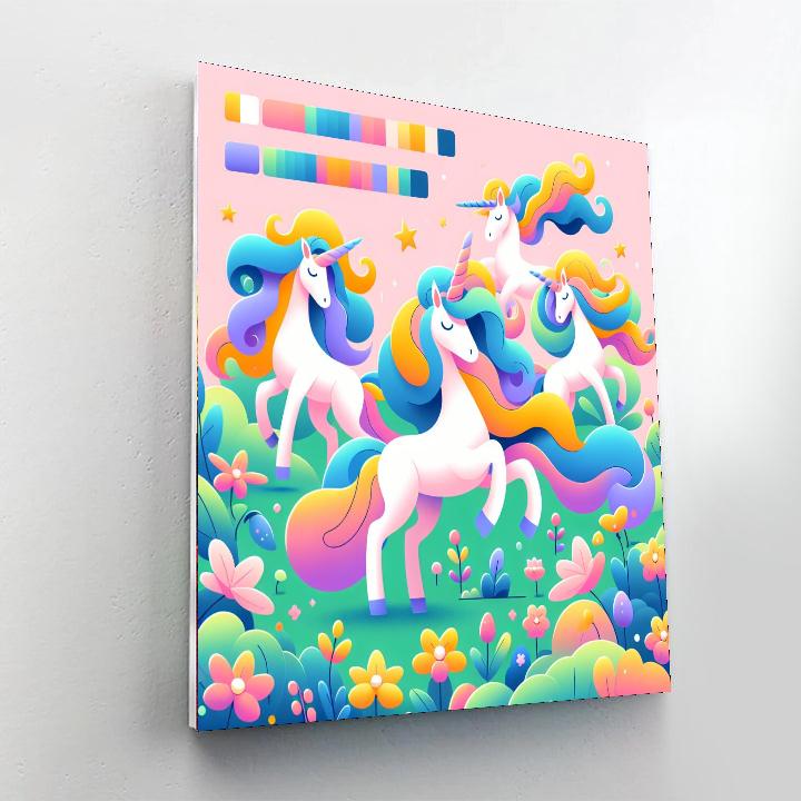 Majestic Unicorn Meadows Paint By Numbers Art