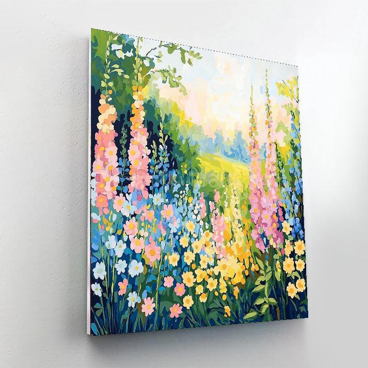 Claude Monet Inspired Whimsical Flower Field  Paint By Numbers