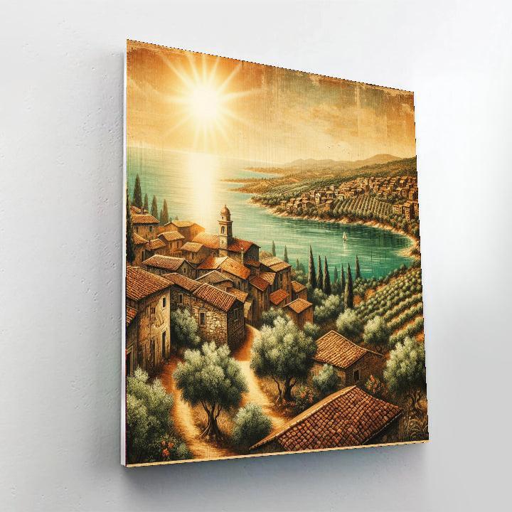 Vintage Mediterranean Paint By Numbers Art