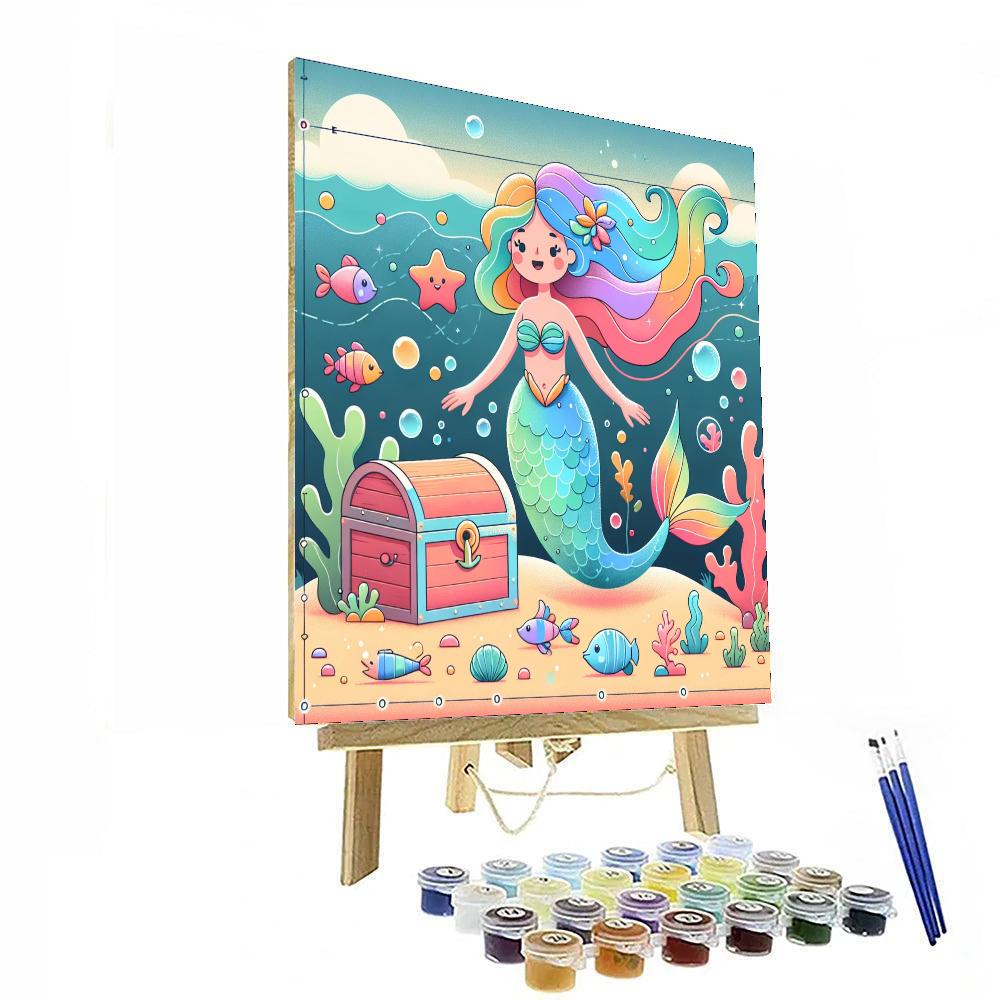 Mystical Mermaid's Treasure Paint By Numbers Art