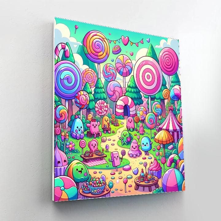 Exciting Candy Adventure Numbered Painting Kits