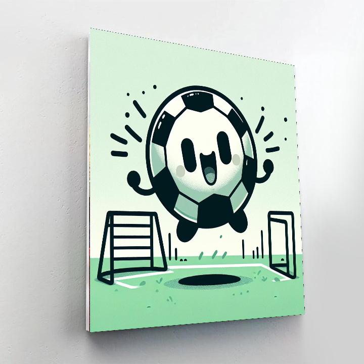 Bouncy Soccer Ball Painting By Numbers Kit