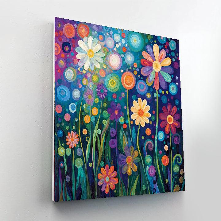 Paul Cézanne Inspired Cosmic Garden Of Dreams  Number Painting