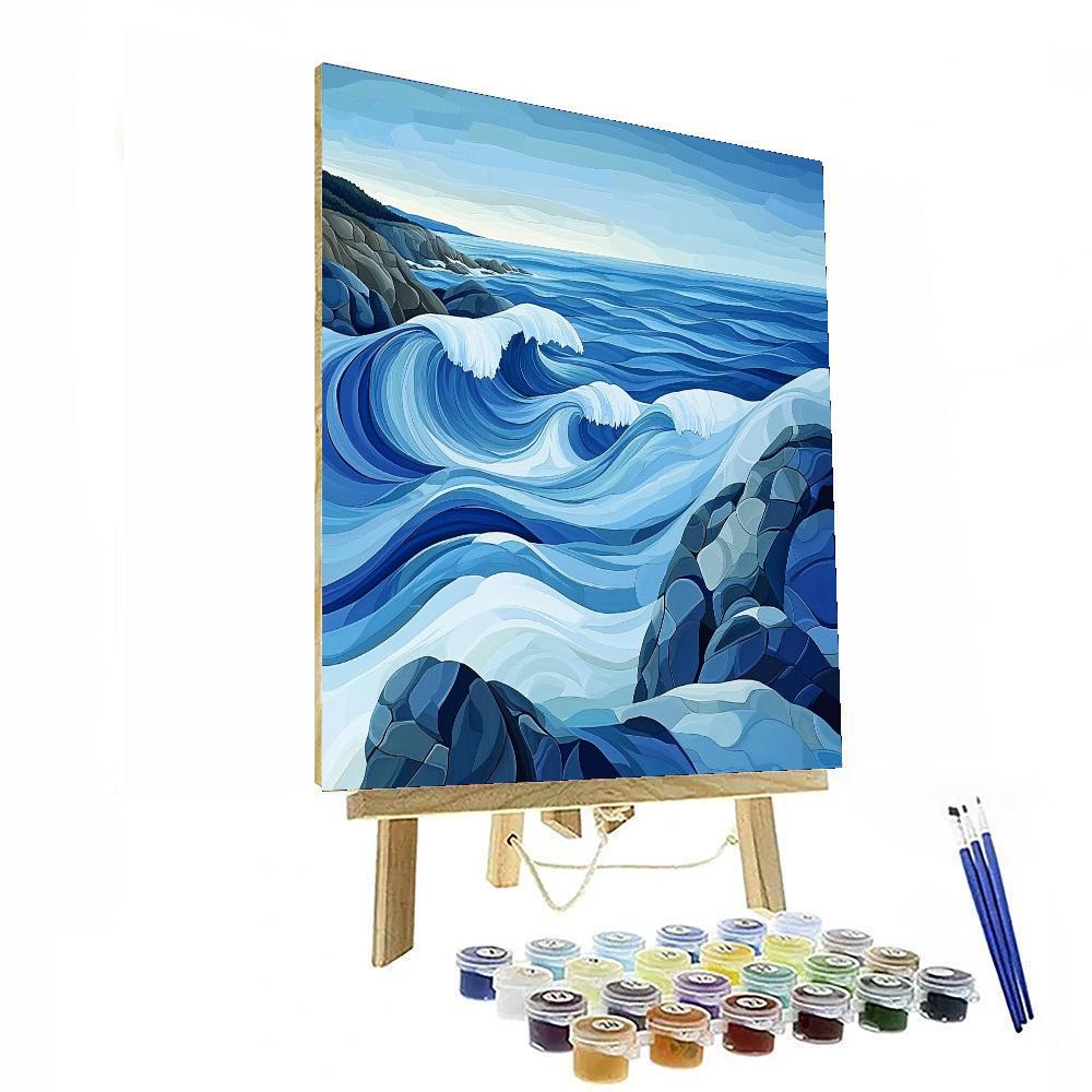 Michelangelo Inspired Sculpted Seas  DIY Paint By Numbers