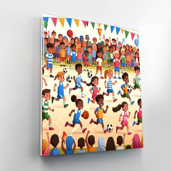 Joyful Sports Adventure Painting By Numbers Kit