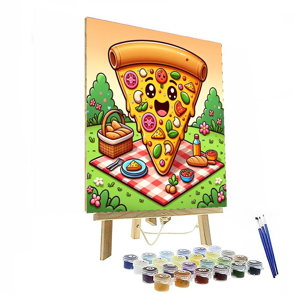 Gigantic Pizza Slice Painting By Numbers Kit