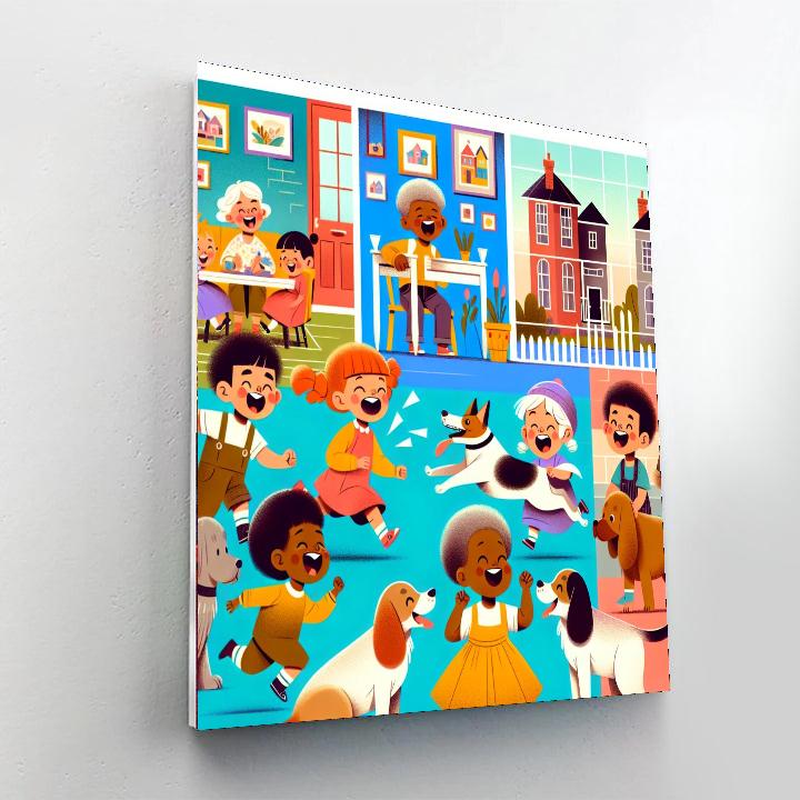 Cozy Home With Pets Paint By Numbers Art