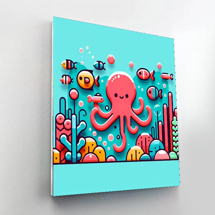 Oceanic Octopus Encounter Painting Number Kit