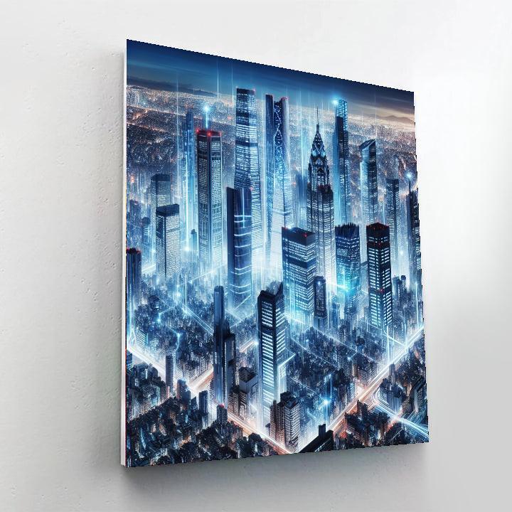 Futuristic Sci-fi Metropolis Paint By Numbers Art