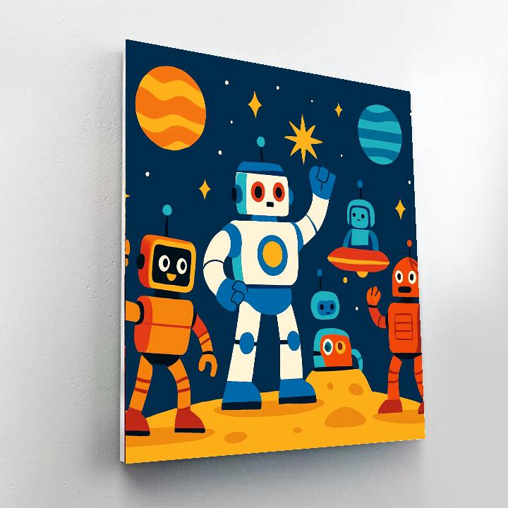 Intergalactic Robot Mission Painting By Numbers Kit