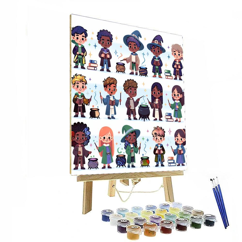 Magical Wizard's School DIY Paint By Numbers
