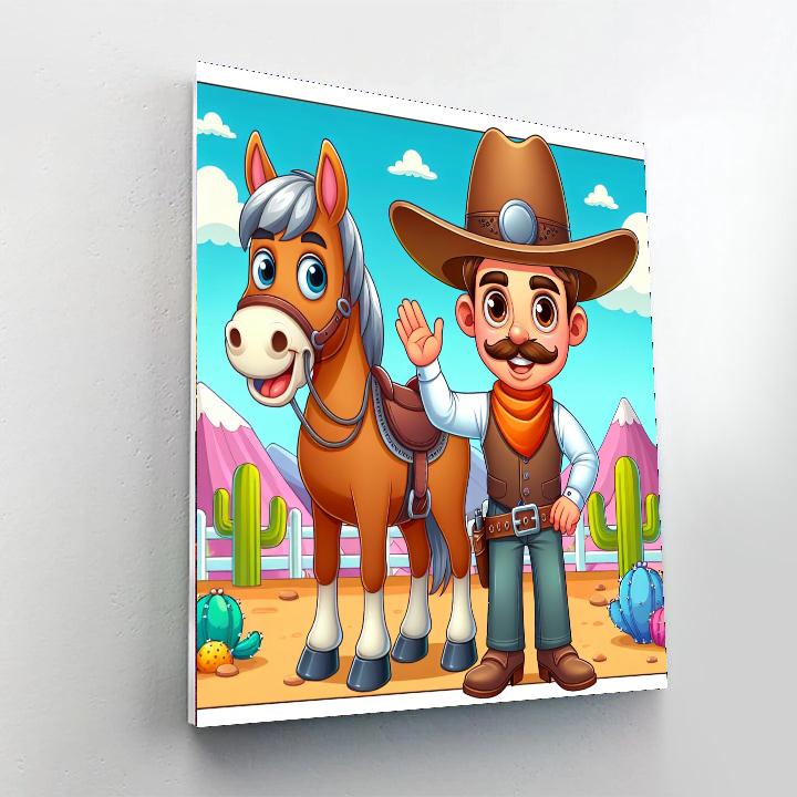 Whimsical Wild West Adventure Number Painting