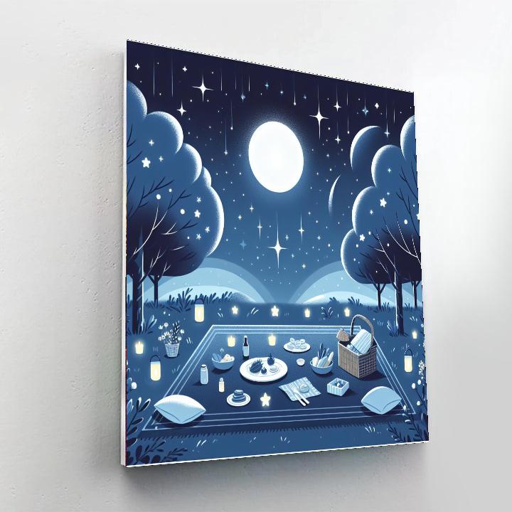 Dreamy Night Sky Picnic Paint By Color