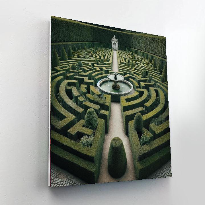 Exquisite French Garden Maze Painting Number Kit