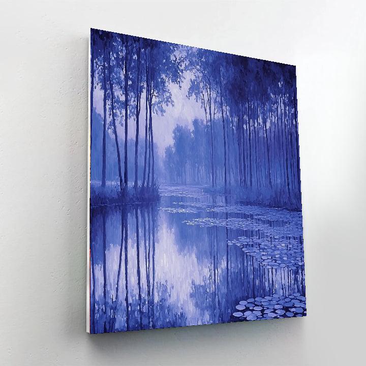 Claude Monet Inspired Twilight Forest Glimmer  Paint By Numbers