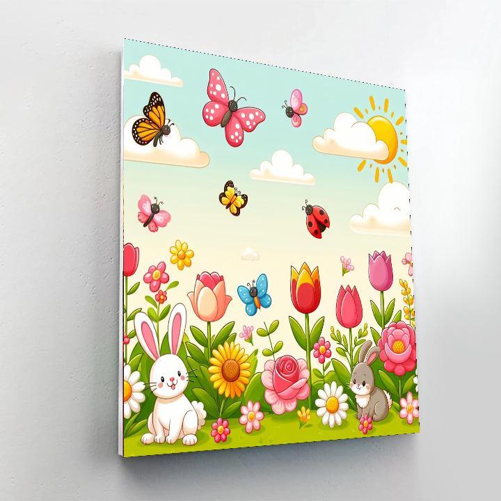 Creative Garden Party Number Painting
