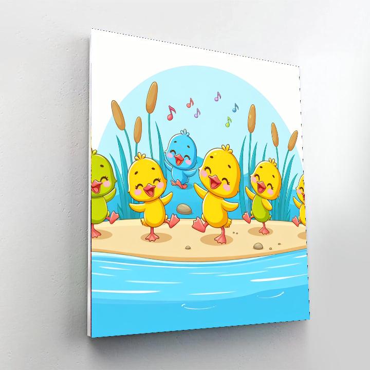 Duckling Dance Delight Paint By Numbers