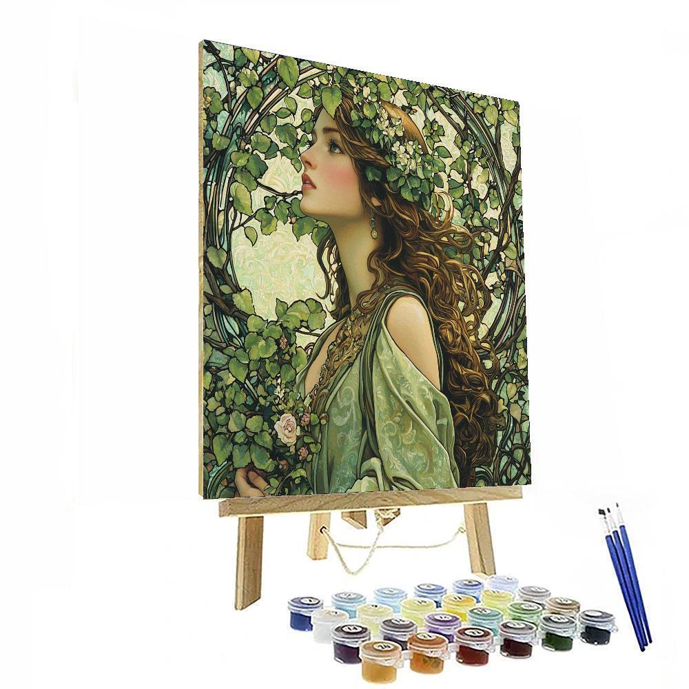 Alphonse Mucha Inspired Ornate Elements  Paint By Numbers Kits
