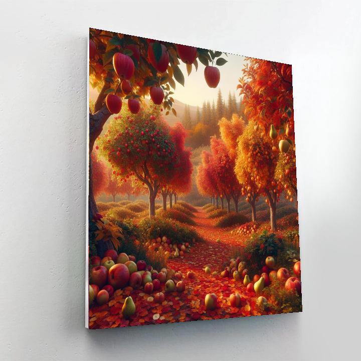 Colorful Autumn Orchard Paint By Numbers Art