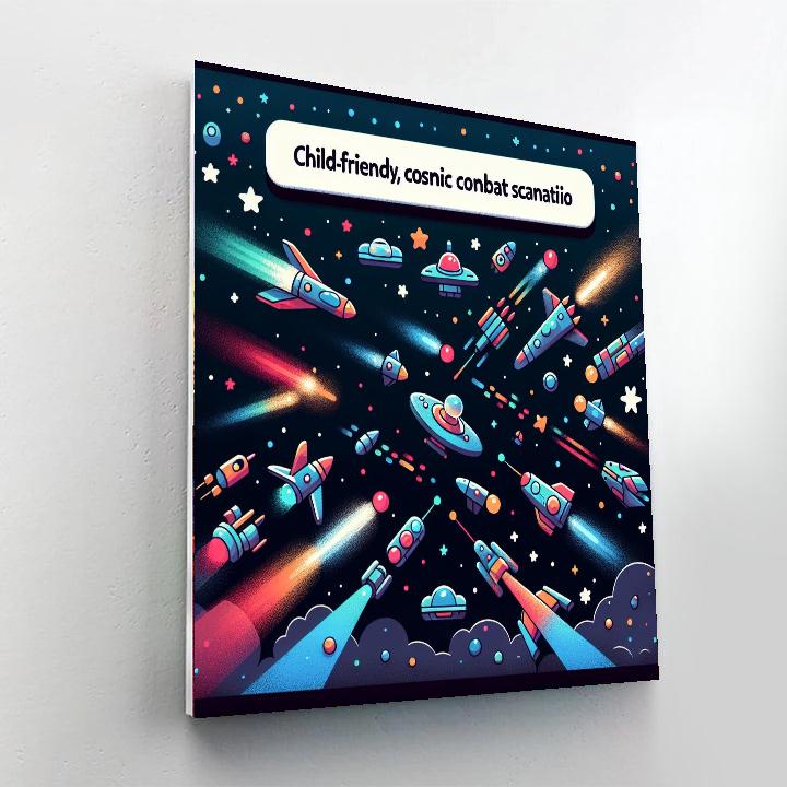 Galactic Battle Scene Numbered Painting Kits