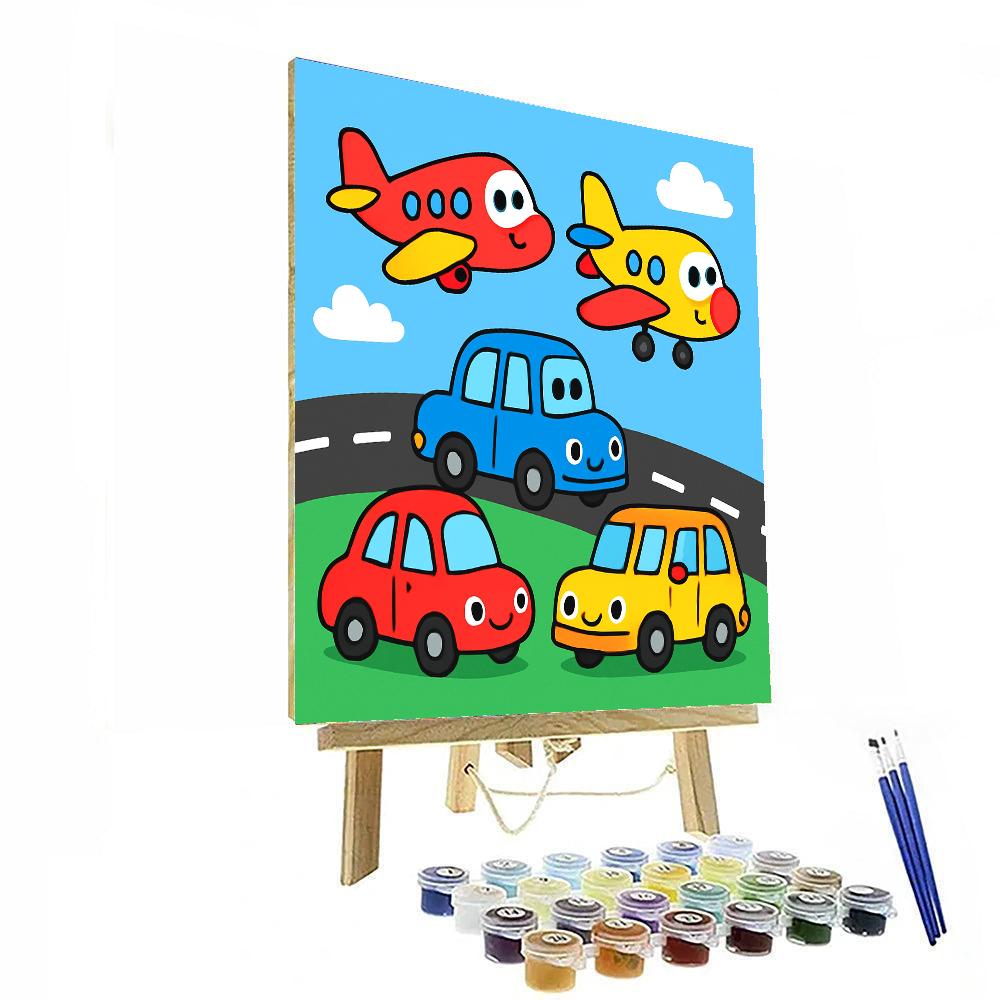 Transport Exploration Numbered Painting Kits